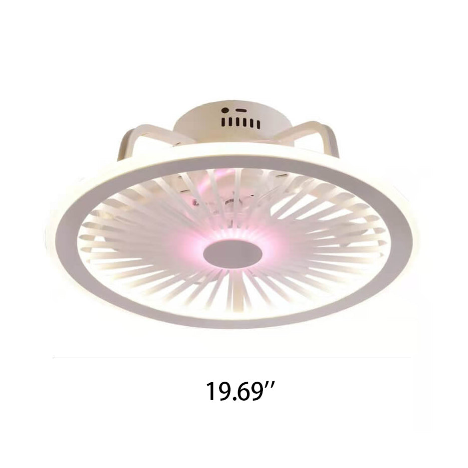 Modern Clear Acrylic LED Flush Mount Ceiling Fan Light