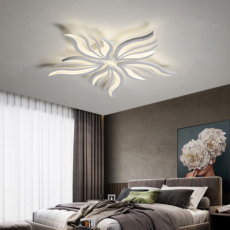 Modern Creative Personality Acrylic Flower Shape LED Semi-Flush Mount Ceiling Light
