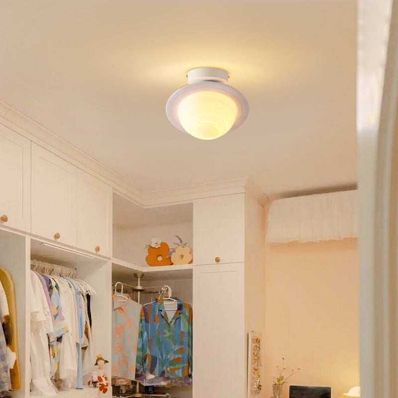 Nordic Creative Moon Planet Iron Art 1-Light Semi-Flush Mount Light