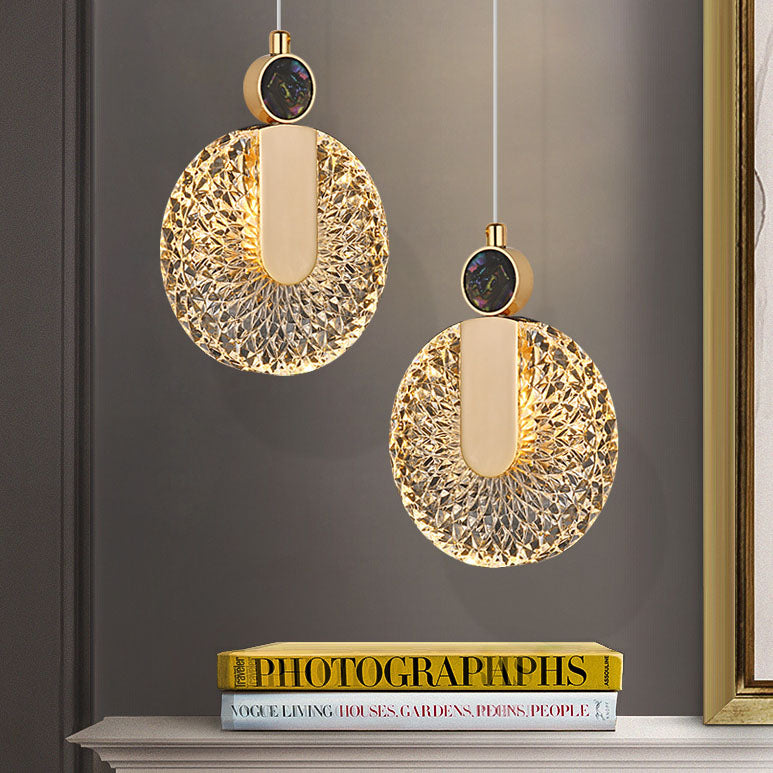 مصباح LED دائري من الأكريليك بتصميم صدفي فاخر وعصري