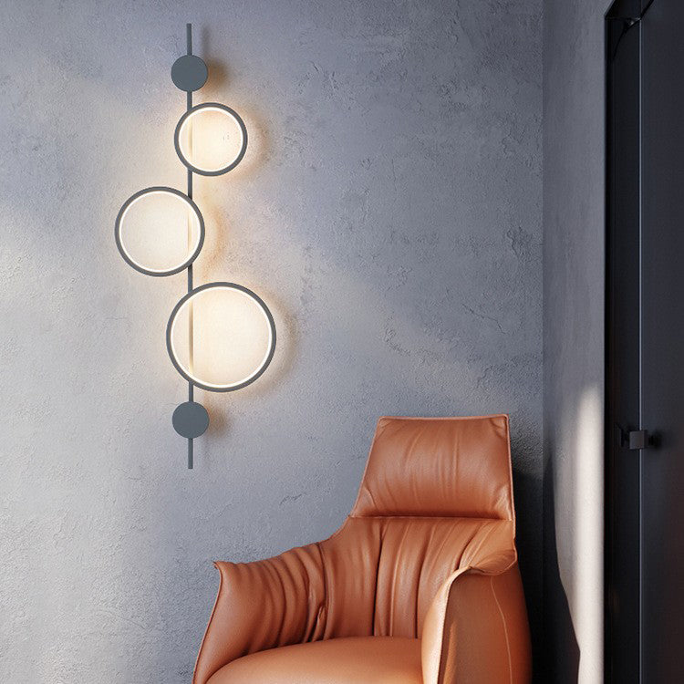 مصباح حائط LED من السيليكون متعدد الدوائر بتصميم عصري بسيط لغرفة المعيشة