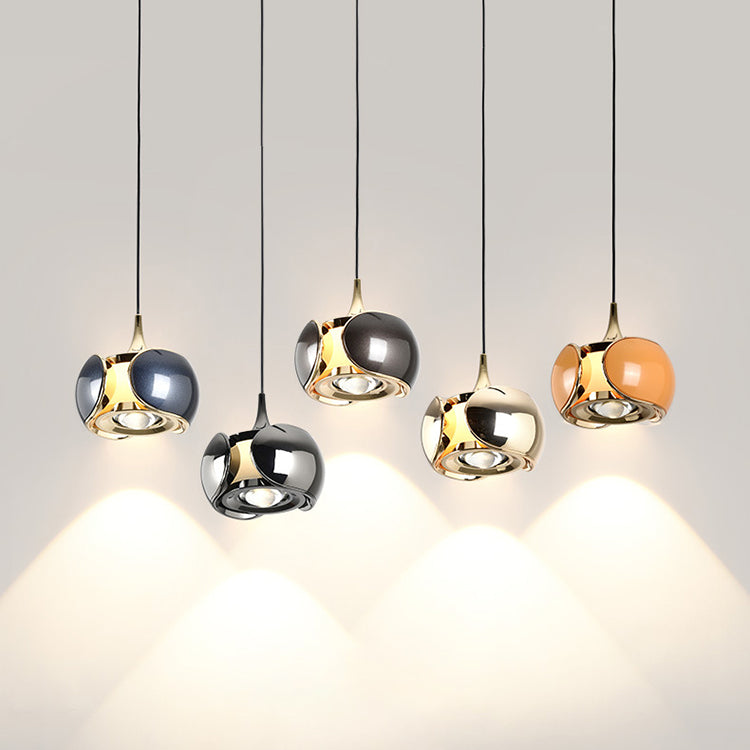 مصباح LED بيضاوي الشكل من الألومنيوم بتصميم عصري بسيط لغرفة المعيشة