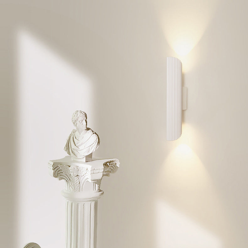 Modern Simplicity Iron Aluminum Roman Column Strip LED Wall Sconce Lamp For Bedside