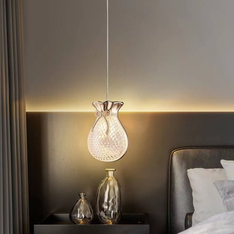 Contemporary Creative Iron Acrylic Arc 1-Light Pendant Light For Living Room