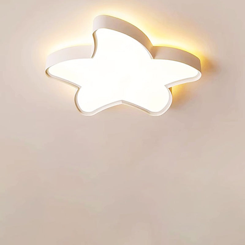 Modern Simplicity Iron Acrylic Star Shade LED Flush Mount Ceiling Light For Living Room