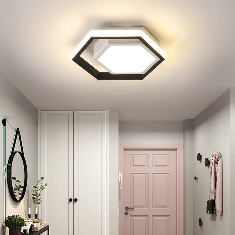 مصباح سقف LED بتصميم هندسي سداسي الشكل بتصميم حديث وبسيط