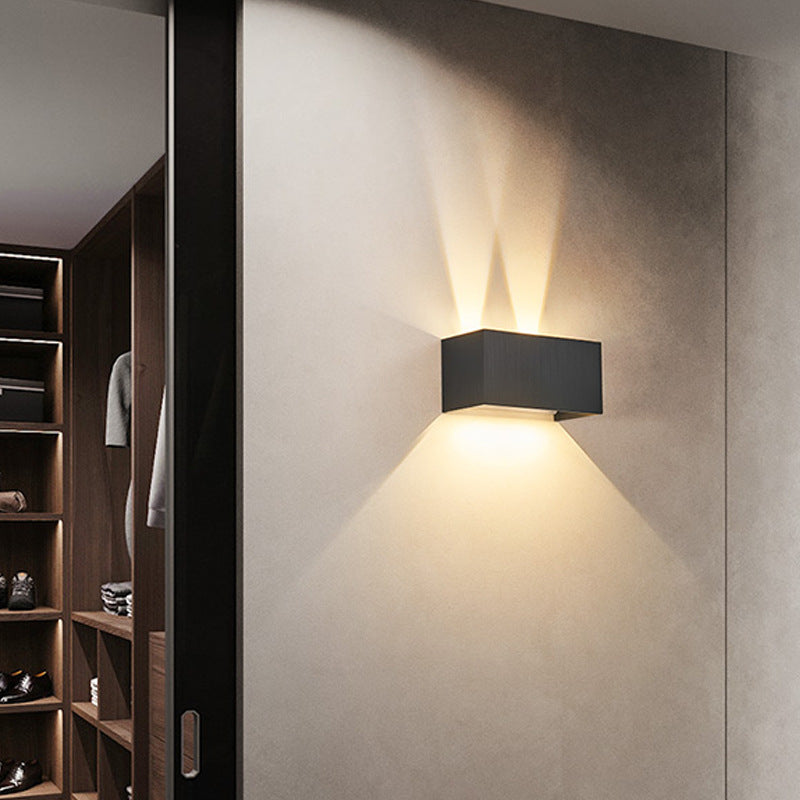 Nordic Minimalist Aluminum Square Flat Adjustable Beam LED Reading Wall Sconce Lamp