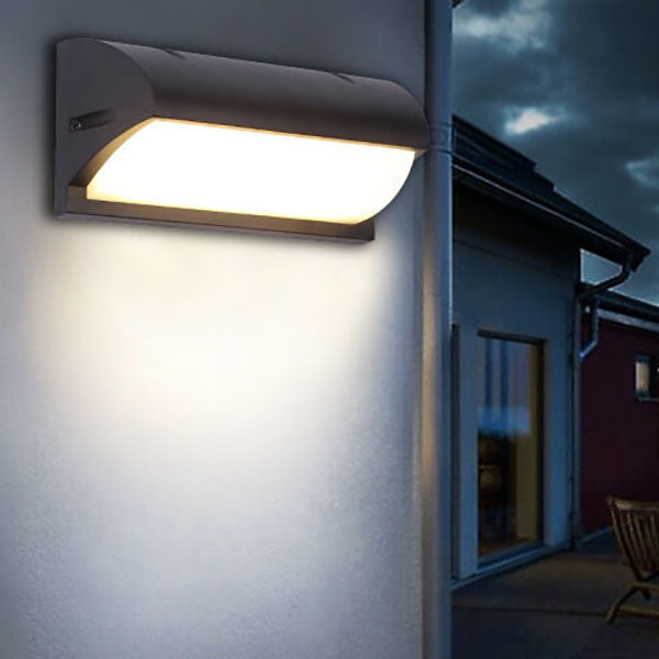 Modern Simple Geometry Outdoor Waterproof Sensor LED Wall Sconce Lamp