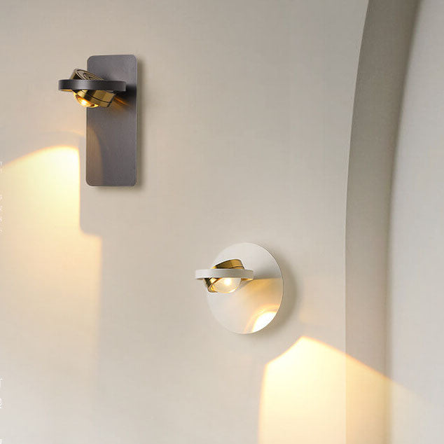 مصباح حائط LED دائري هندسي بسيط من الألومنيوم بتصميم نورديك