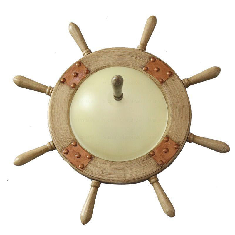 مصباح سقف LED زجاجي صناعي عتيق مثبت على السقف