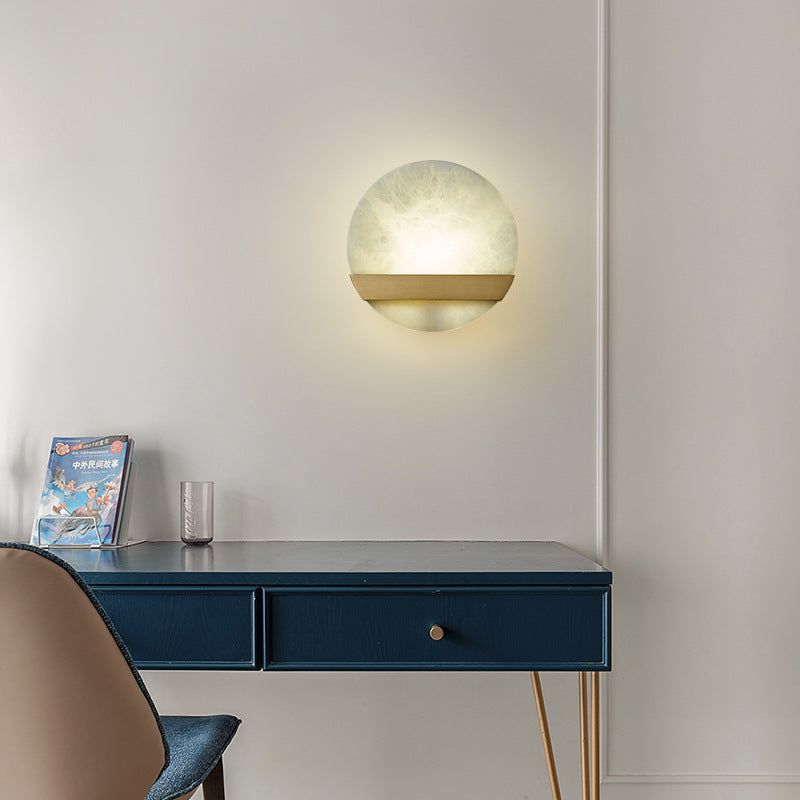 مصباح حائط LED دائري الشكل على شكل حرف V فاخر معاصر للممر