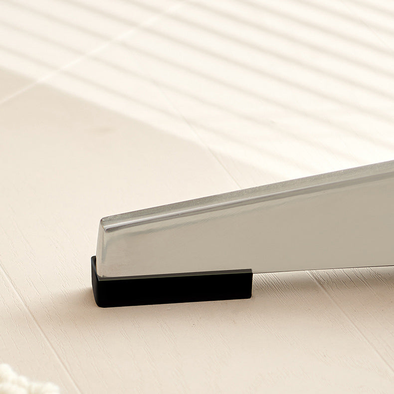 Modern Minimalist Rectangular Medium Density Fiberboard Plastic Stainless Steel Makeup Vanity 2-Drawer For Bedroom