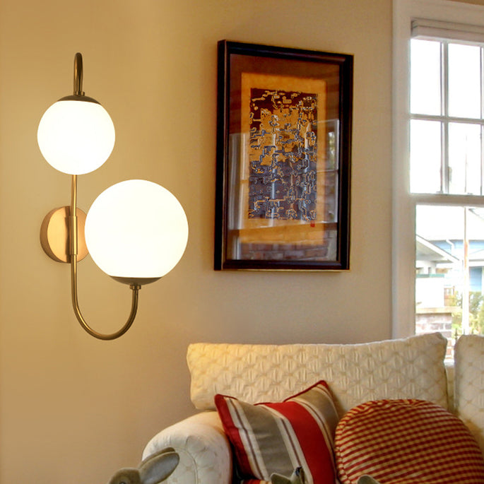 Creative Industrial Magic Bean Glass 2-Light Wall Sconce Lamp