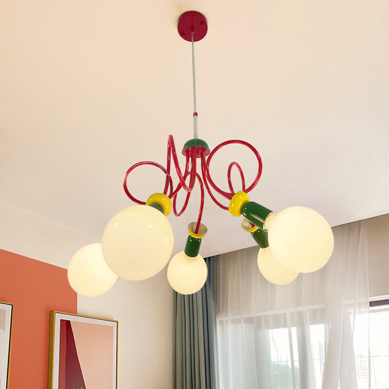 Modern Minimalist Iron Colored Fruit 2/3/5-Light Chandelier