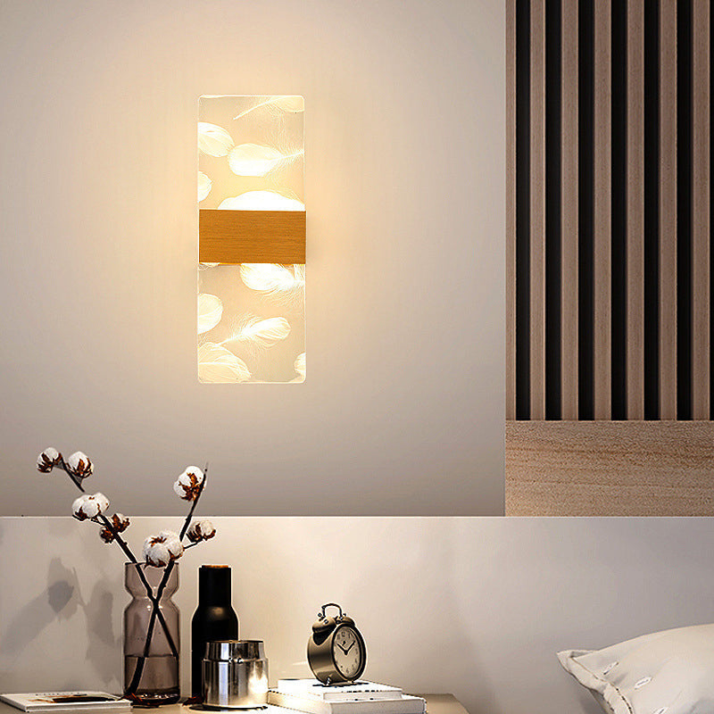 مصباح حائط LED عصري إبداعي على شكل مروحة من الأكريليك بتصميم عباد الشمس واليعسوب لغرفة المعيشة
