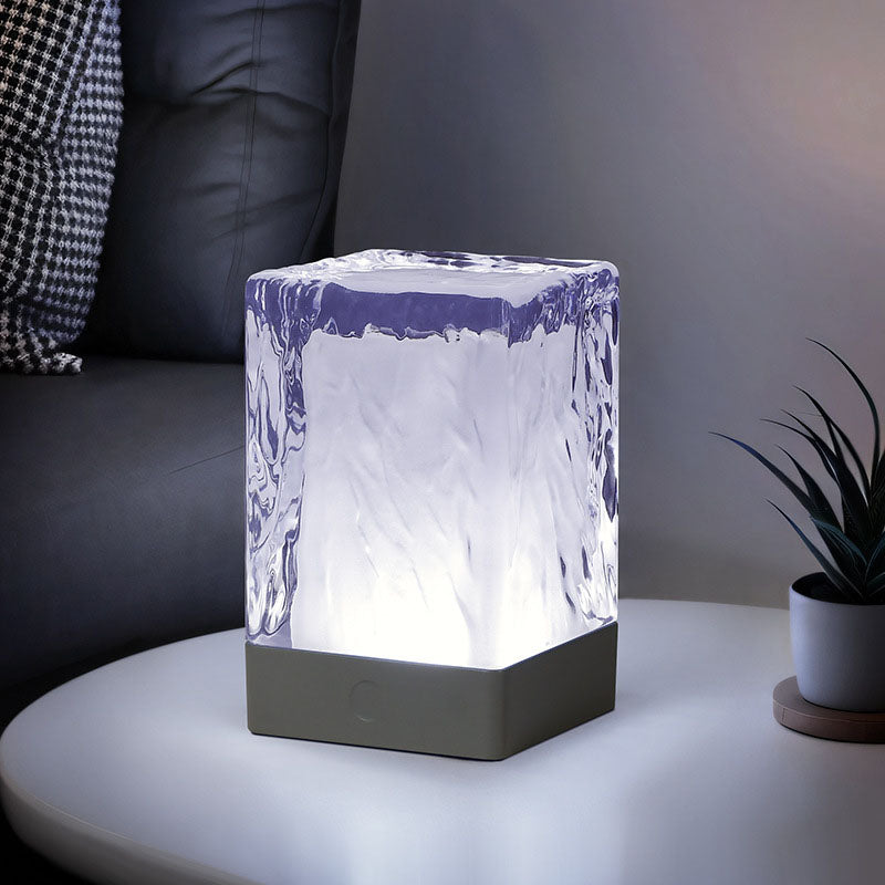 Modern Simplicity Resin Square LED Table Lamp For Bedroom