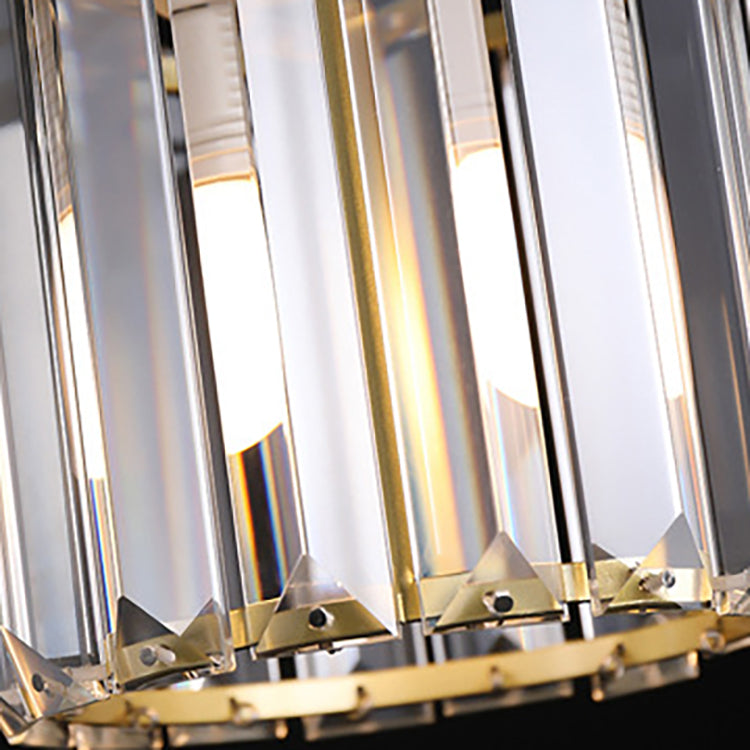 مصباح معلق معاصر فاخر من الكريستال الشفاف المشع بضوء واحد لغرفة المعيشة