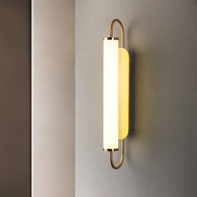 مصباح حائط LED بتصميم أسطواني من الحديد الأكريليكي بتصميم معاصر لغرفة المعيشة