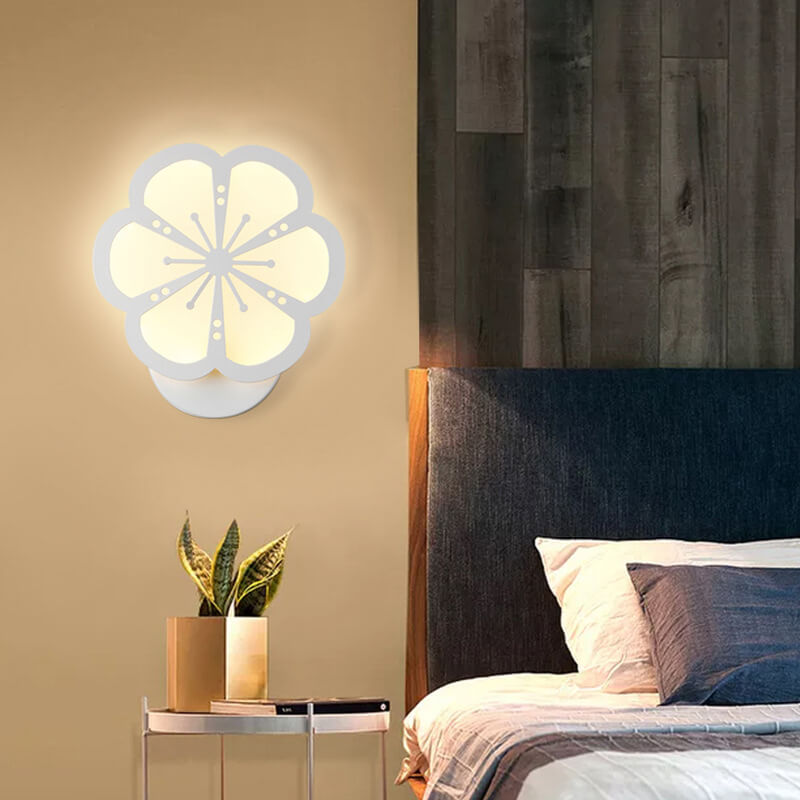 Modern Minimalist Plum Design Acrylic LED Wall Sconce Lamp