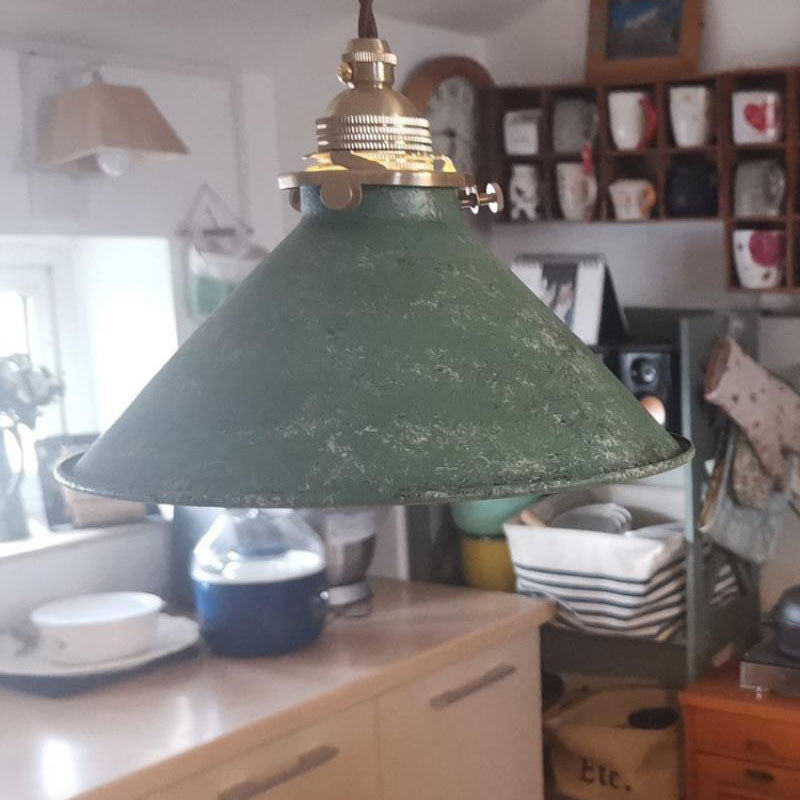 مصباح معلق صناعي معاصر من الحديد والنحاس، مزود بمصباح واحد، لغرفة المعيشة