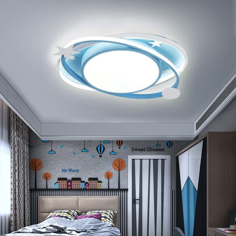 مصباح سقف LED دائري بيضاوي الشكل من الأكريليك والألومنيوم بتصميم آرت ديكو حديث لغرفة النوم