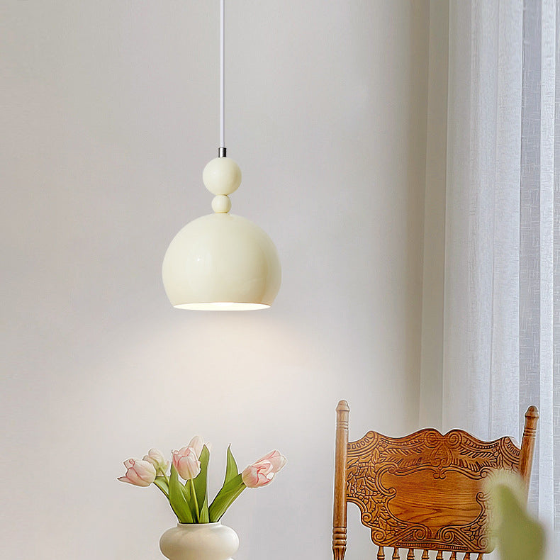 Contemporary Nordic Round Shade Iron Glass 1/3 Light Island Light Chandelier For Dining Room