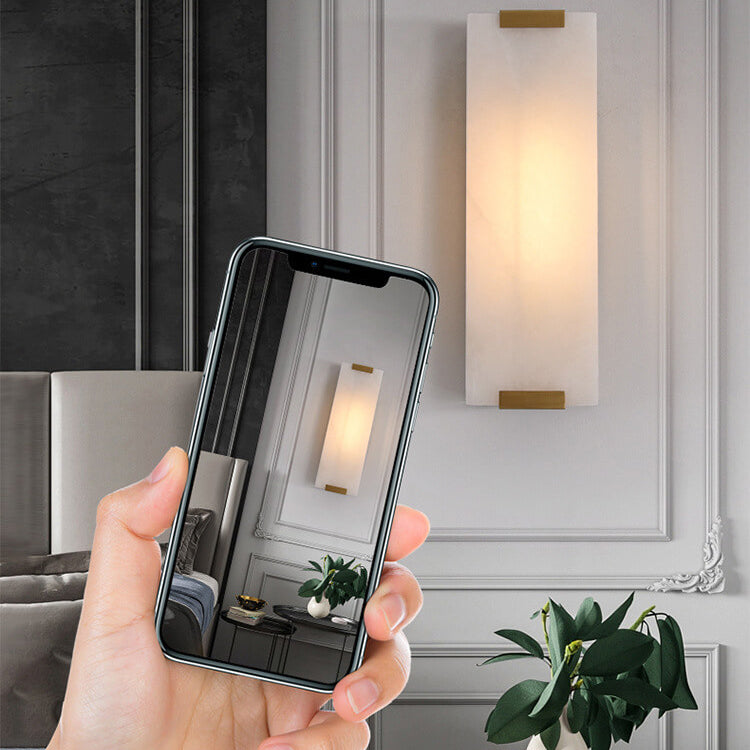 Nordic Light Luxury Marble Strip Design 1-Light Wall Sconce Lamp