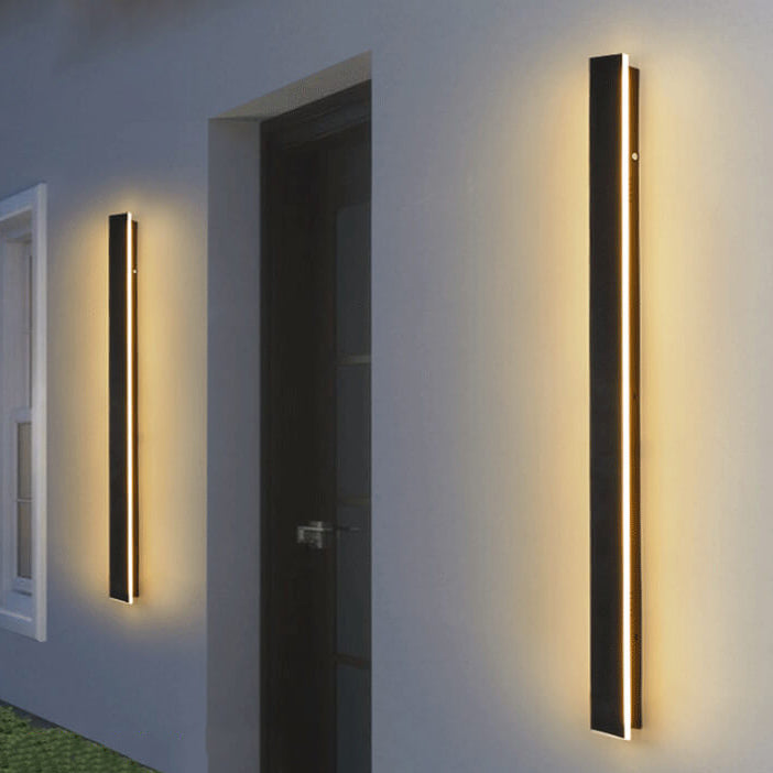 Retro Outdoor Rectangular Strip Waterproof LED Wall Sconce Lamp
