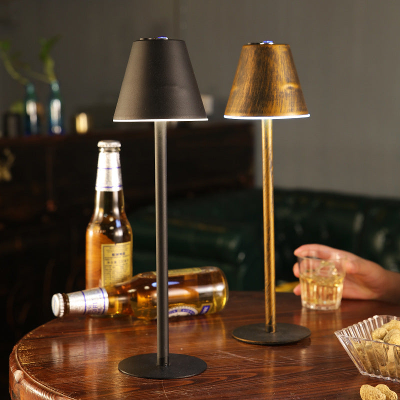 Modern Minimalist Solid Color Mushroom Hardware Plastic Rechargeable LED Night Light Table Lamp