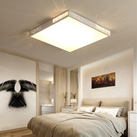リビングルーム用コンテンポラリースカンジナビアスクエアアイアンアクリルLEDフラッシュマウント天井