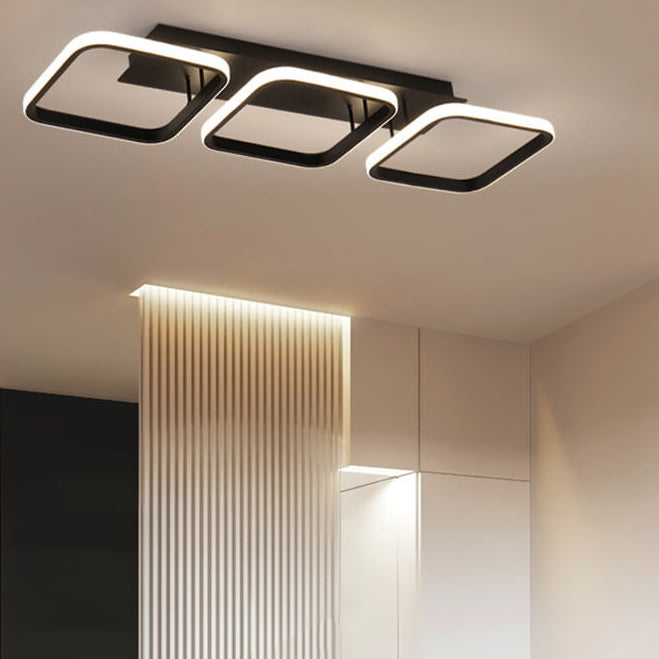 مصباح LED شبه مسطح بتصميم مربع إبداعي بسيط على الطراز الاسكندنافي