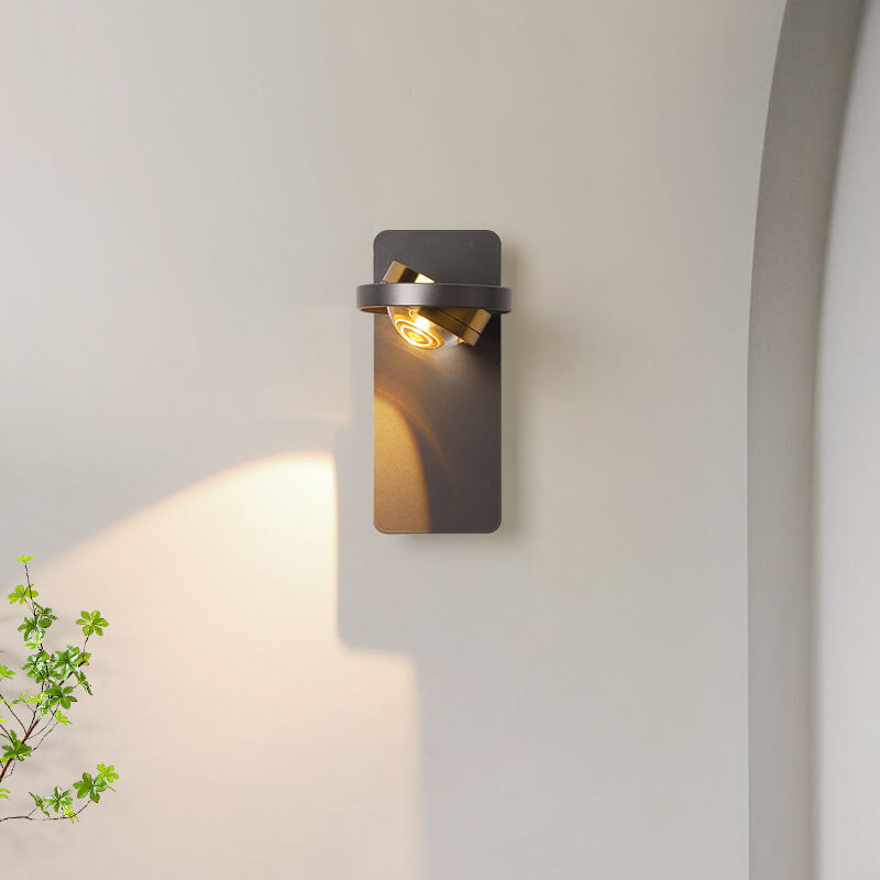 مصباح حائط LED دائري هندسي بسيط من الألومنيوم بتصميم نورديك