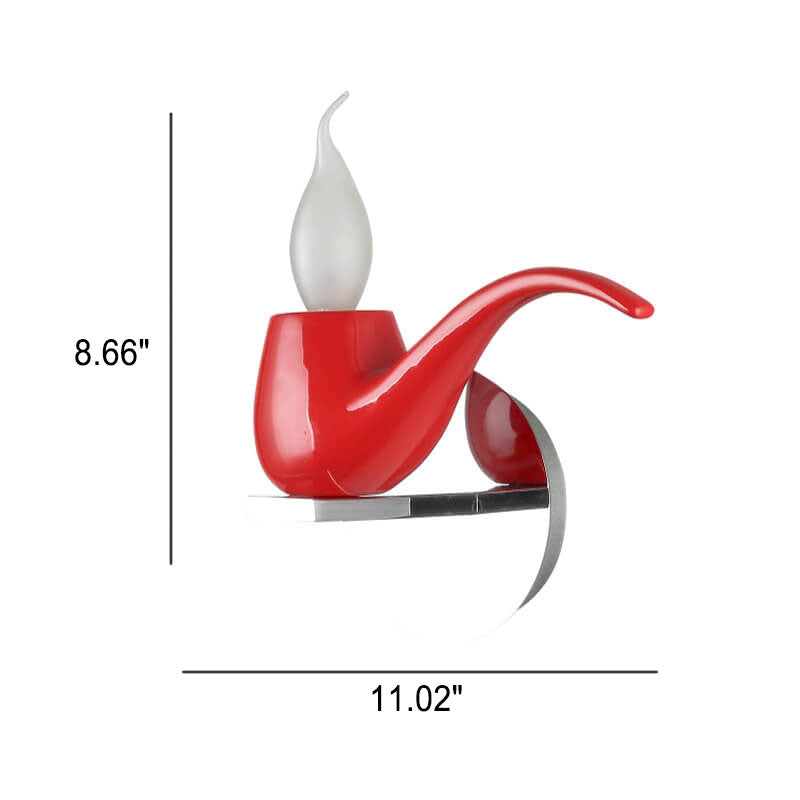 Modern Creative Pipe Resin Hardware 1-Light Wall Sconce Lamp