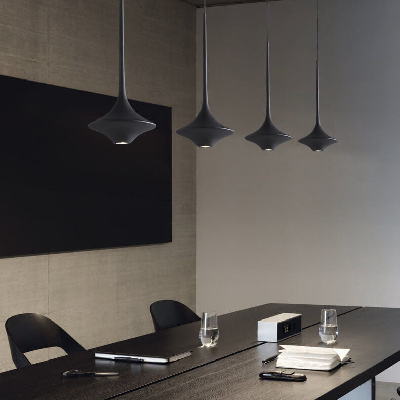 Modern Minimalist Solid Color Hardware Resin LED Pendant Light