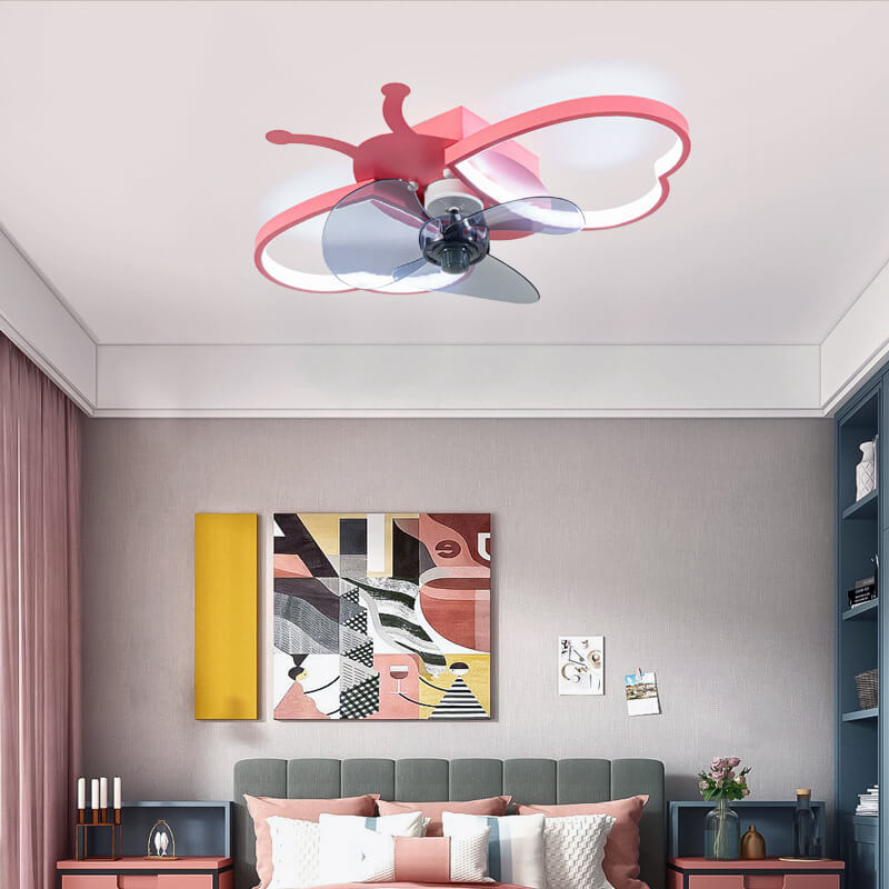 مروحة سقف LED على شكل فراشة من السيليكون بتصميم إبداعي من Nordic Creative