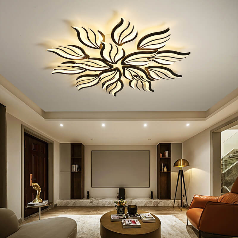 Modern Creative Personality Acrylic Flower Shape LED Semi-Flush Mount Ceiling Light