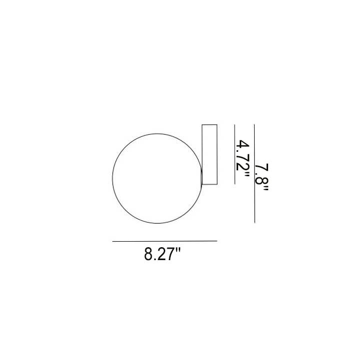 Nordic Minimalist White Orb Metal Glass LED Semi-Flush Mount Light