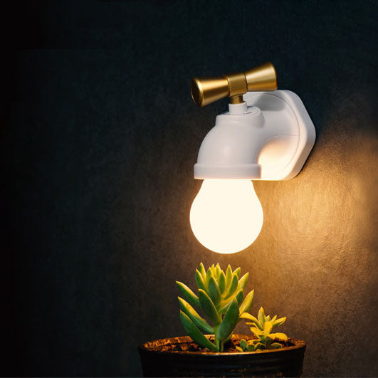 مصباح حائطي حديث إبداعي مزود بمنفذ USB وإضاءة ليلية LED ومزود بمنفذ ABS PC