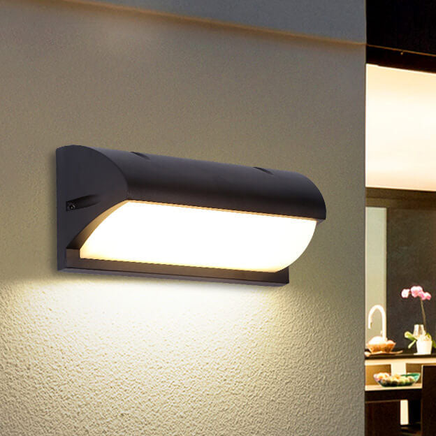 Modern Simple Geometry Outdoor Waterproof Sensor LED Wall Sconce Lamp