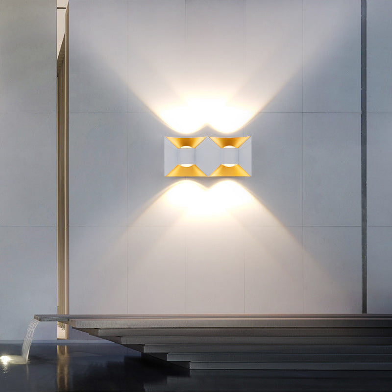 Contemporary Simplicity Waterproof Aluminum Square LED Wall Sconce Lamp For Outdoor Patio