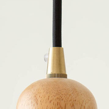 مصباح معلق حديث من خشب الجوز العتيق، مزود بغطاء زجاجي، ومصباح واحد