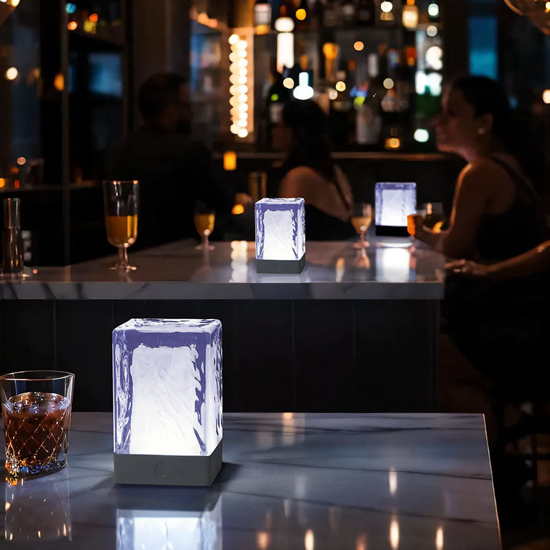 Modern Simplicity Resin Square LED Table Lamp For Bedroom