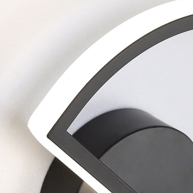 Modern Creative Half Round Iron LED Wall Sconce Lamp