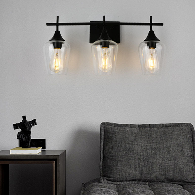 Industrial Simple Wine Glass Iron 2/3 Light Wall Sconce Lamp