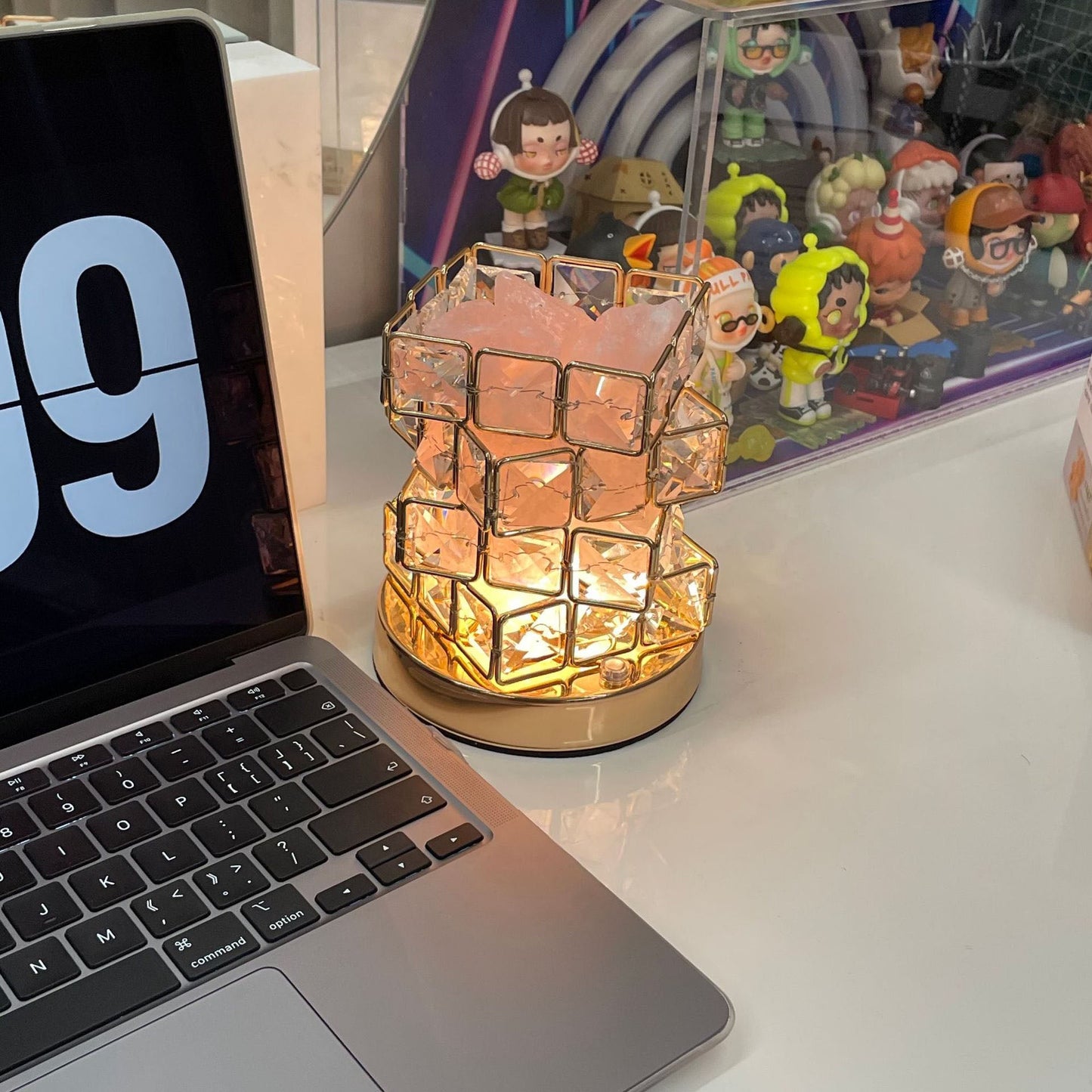 Contemporary Creative Hardware Cube 1-Light Table Lamp For Bedroom