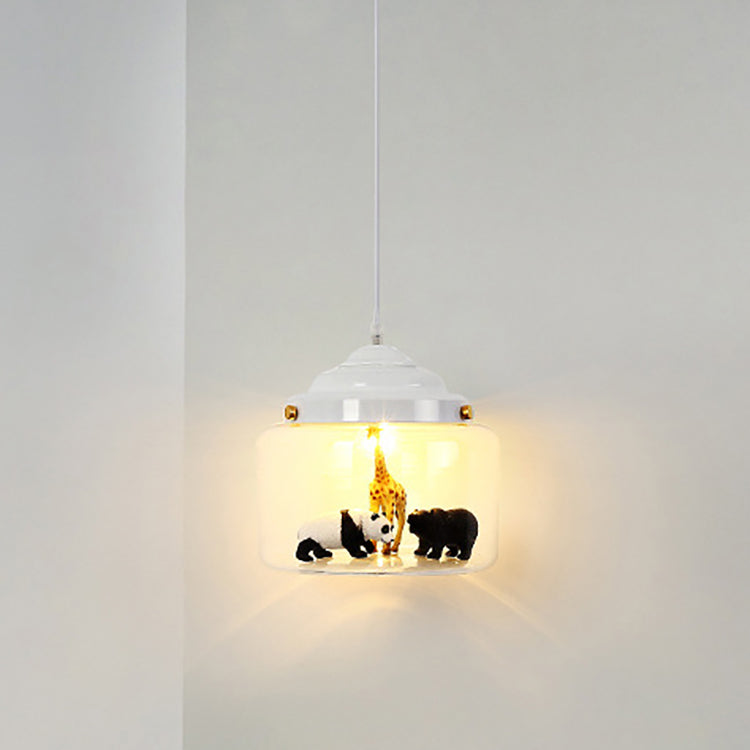 مصباح معلق عصري إبداعي على شكل جرة مستديرة من الحديد والزجاج، مصباح واحد لغرفة المعيشة