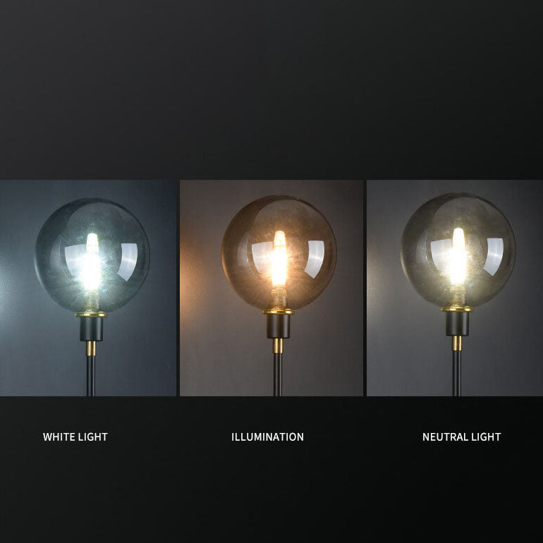 مصباح حائط عصري فاخر من الزجاج السحري بذراع طويل ومصباح واحد