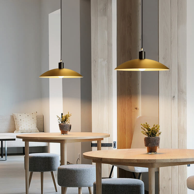 Nordic Minimalist Gold Color Copper 1-Light Pendant Light