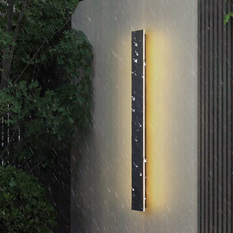Retro Outdoor Rectangular Strip Waterproof LED Wall Sconce Lamp