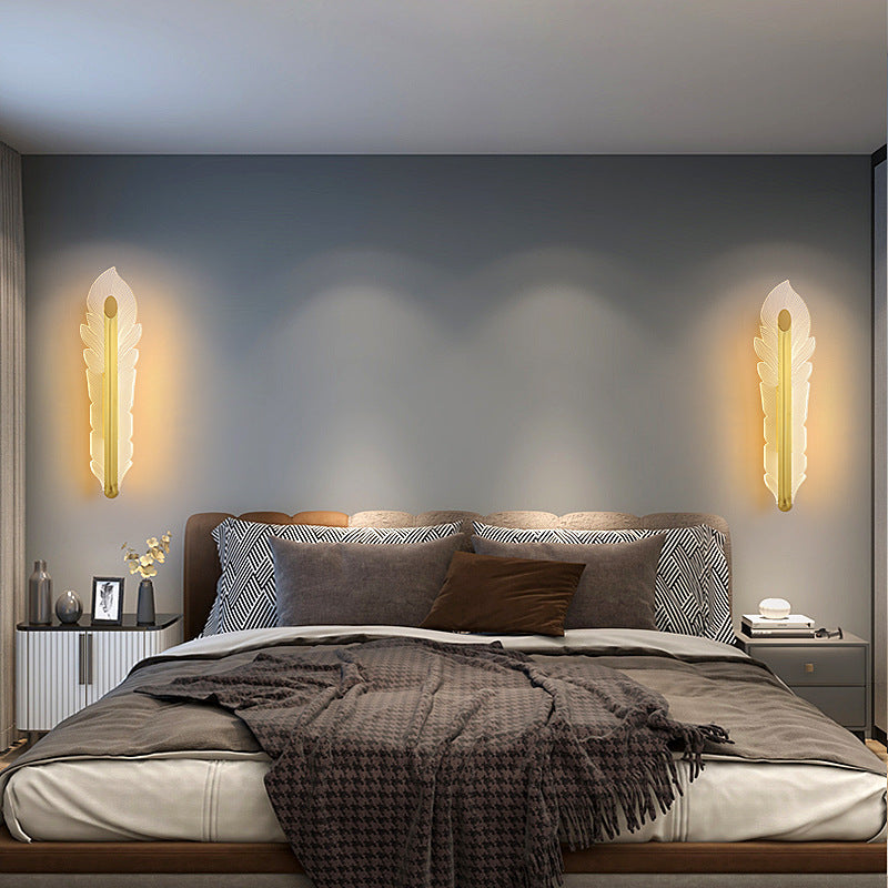 مصباح حائط LED فاخر من الأكريليك على شكل ذيل الفينيق من Nordic Light